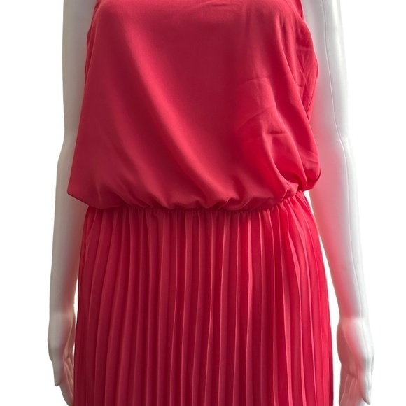 Sam Edelman Women's Size 2 Pleated Maxi Sleeveless Pretty Pink Chiffon Dress NEW - Picture 8 of 16